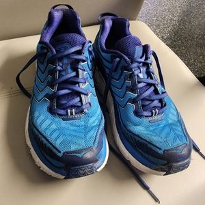 Hoka Blue running shoes 8